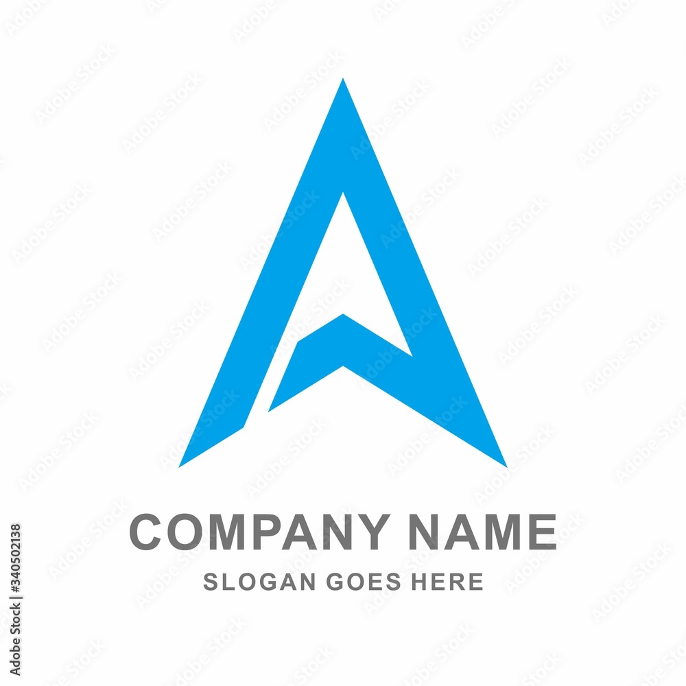 Triangle Arrow Space Business Company Vector Logo Design