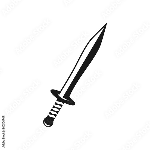 simple sword icon, flat design best vector sword icon