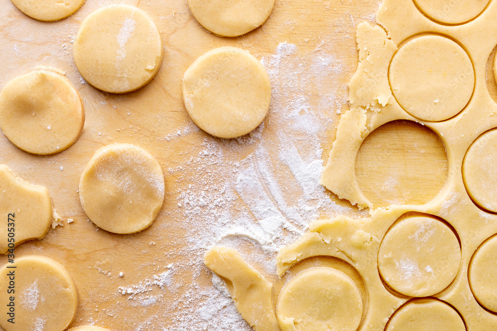 Raw butter cookie dough. Raw butter cookie dough.
