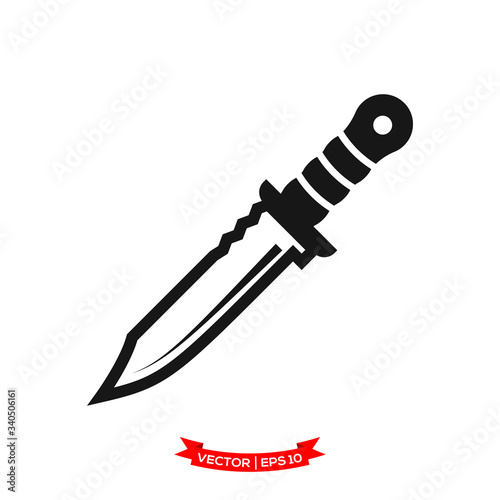 knife icon vector logo template, dagger vector icon