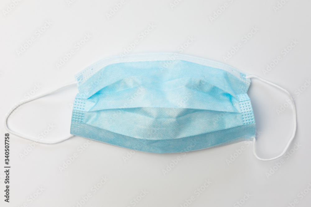 Medical mask on gray background Medical mask on gray background