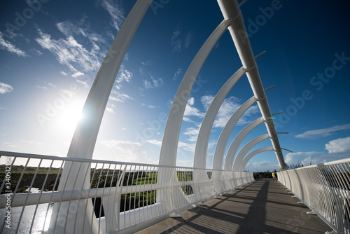 Te Rewa Rewa Bridge, New Plymouth Coastal Walkway, Taranaki, New Zealand photo