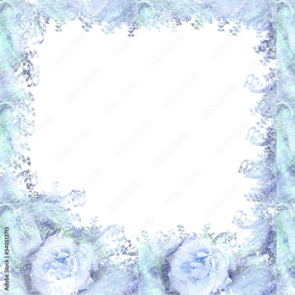 blue floral frame blue floral frame
