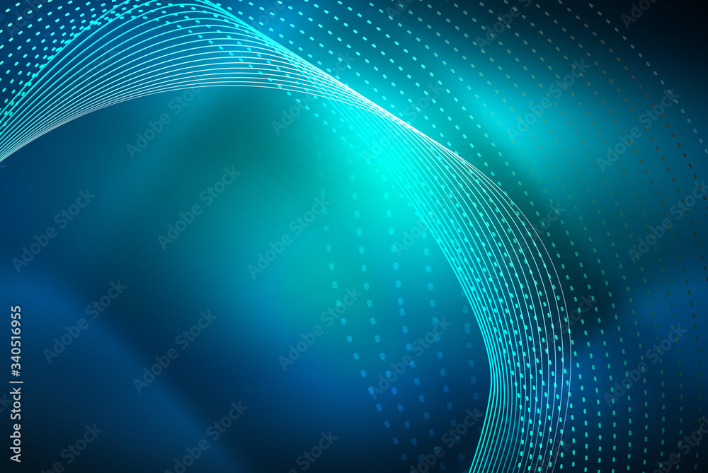 Abstract particles, wave background, neon motion techno design Abstract particles, wave background, neon motion techno design