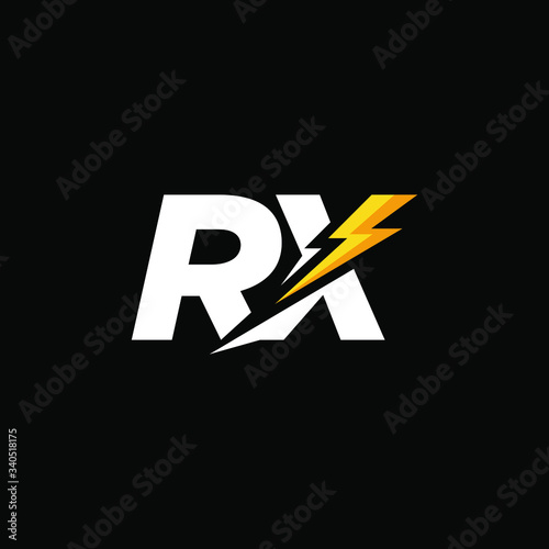 Initial Letter RX with Lightning