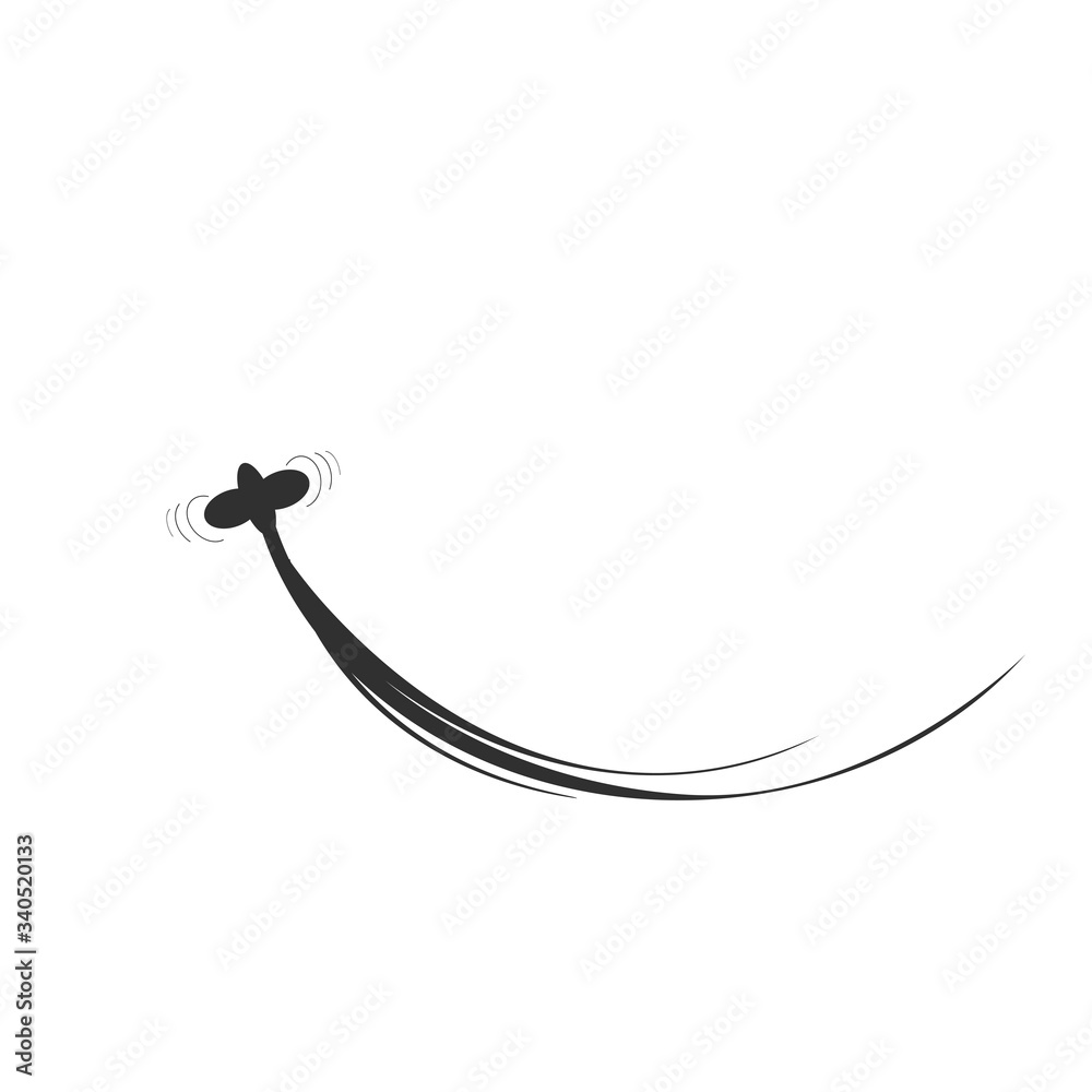 Fly. Silhouette of a fly in flight. Vector illustration Fly. Silhouette of a fly in flight. Vector illustration