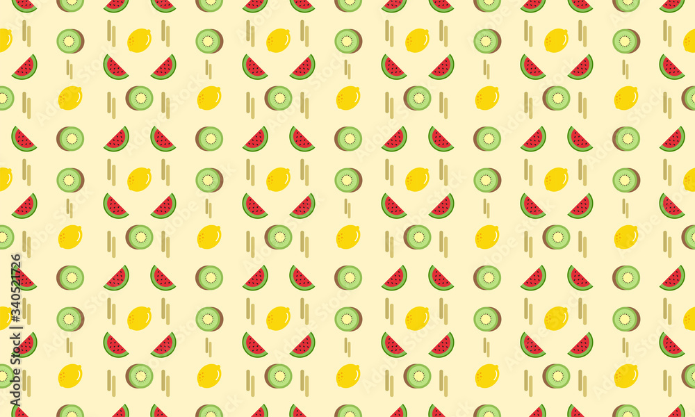 Fruits Seamless Pattern. Summer Background. Colorful wrapping Paper Concept Fruits Seamless Pattern. Summer Background. Colorful wrapping Paper Concept