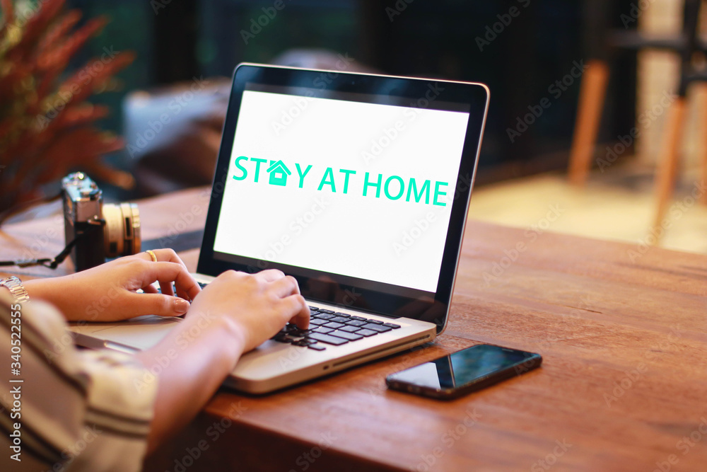 stay at home in living room.self-quarantine staying safe from coronavirus COVID-19 pandemic concept, quarantine isolation. stay at home in living room.self-quarantine staying safe from coronavirus COVID-19 pandemic concept, quarantine isolation.