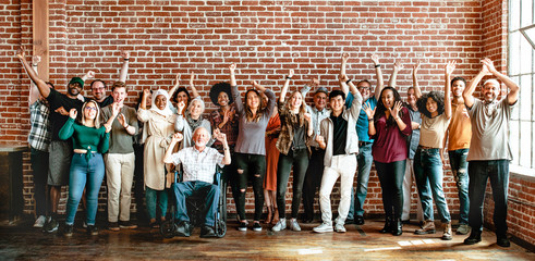 Cheerful group of people