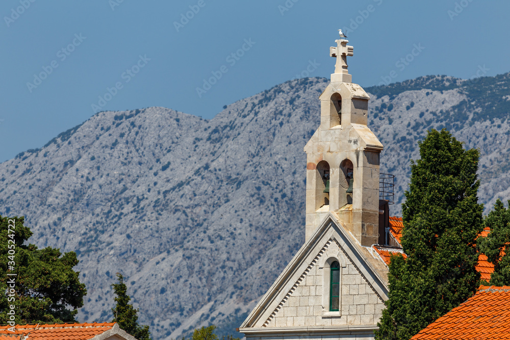 Typical church in the centre of small Sucuraj town on Hvar island, Croatia