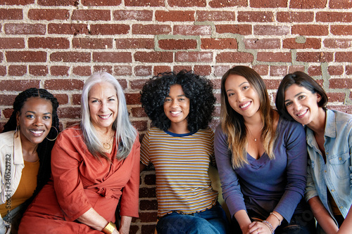 Strong women supporting each other photo