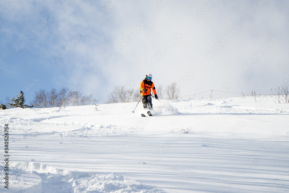 skiing powder in Sahoro/Hokkaido/Japan