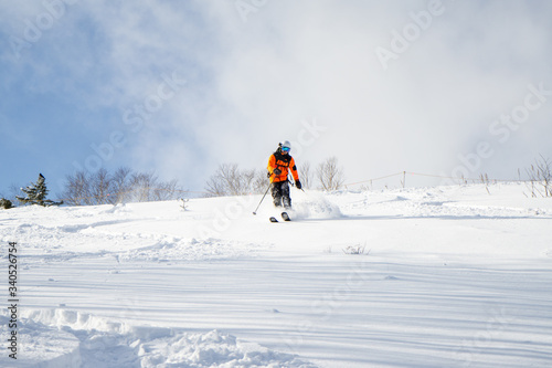 skiing powder in Sahoro/Hokkaido/Japan