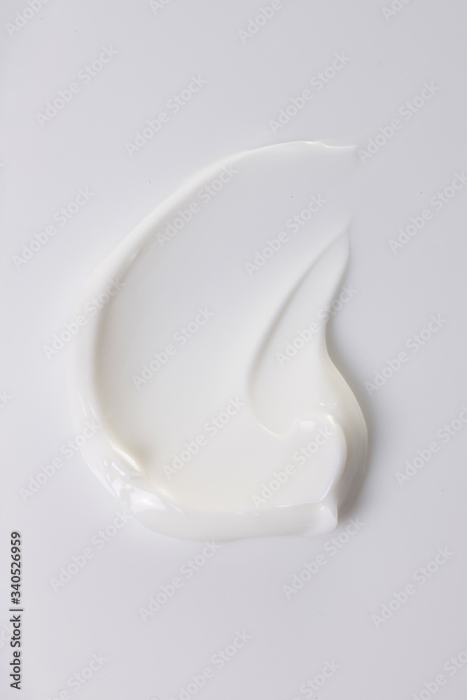 cosmetics with white cream texture. cosmetics with white cream texture.