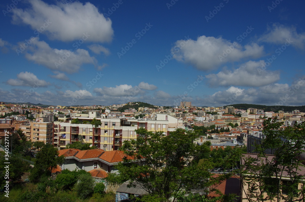 Panoramic view of Nuoro, province of Sardinia which gave birth to Grazia Deledda.Italy