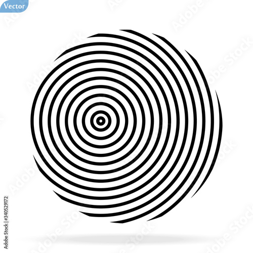 Hypnotic Fascinating Abstract Image. Vector Illustration. Geometric optical illusion. Element for graphic web design. Template for print, textile, wrapping, decoration