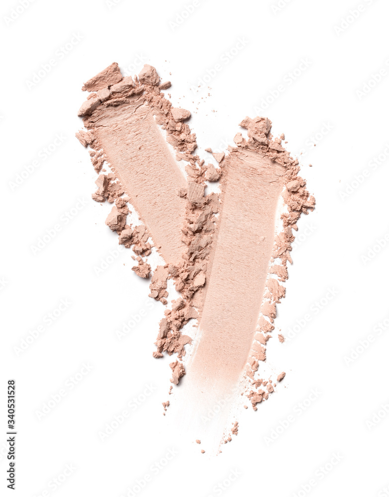 Smears of nude beige eyeshadow Smears of nude beige eyeshadow