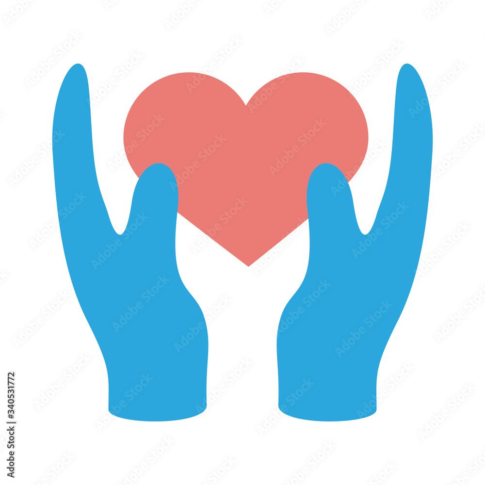 hands human lifting heart solidarity flat style hands human lifting heart solidarity flat style