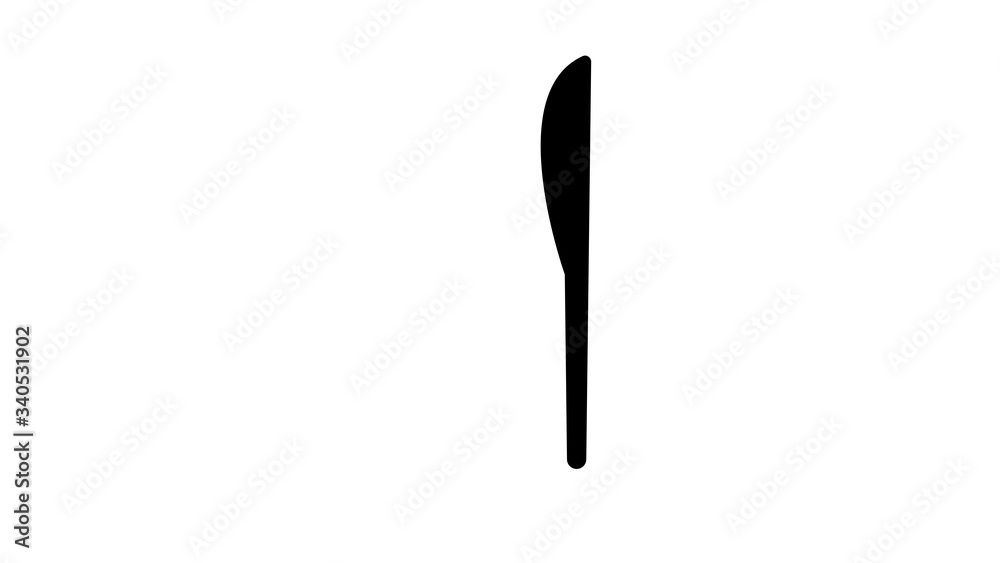 flat design dining knife icon illustration flat design dining knife icon illustration