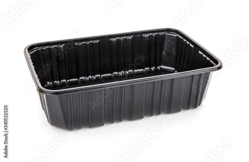 Plastic container on white background