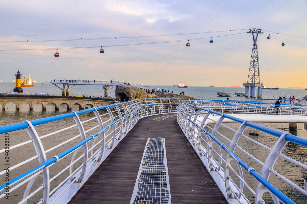Heavenly Songdo Skywalk in Busan, South Korea