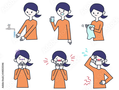予防と病気にかかった女性