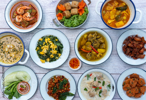 Thai Food Mixed Dishes Set
