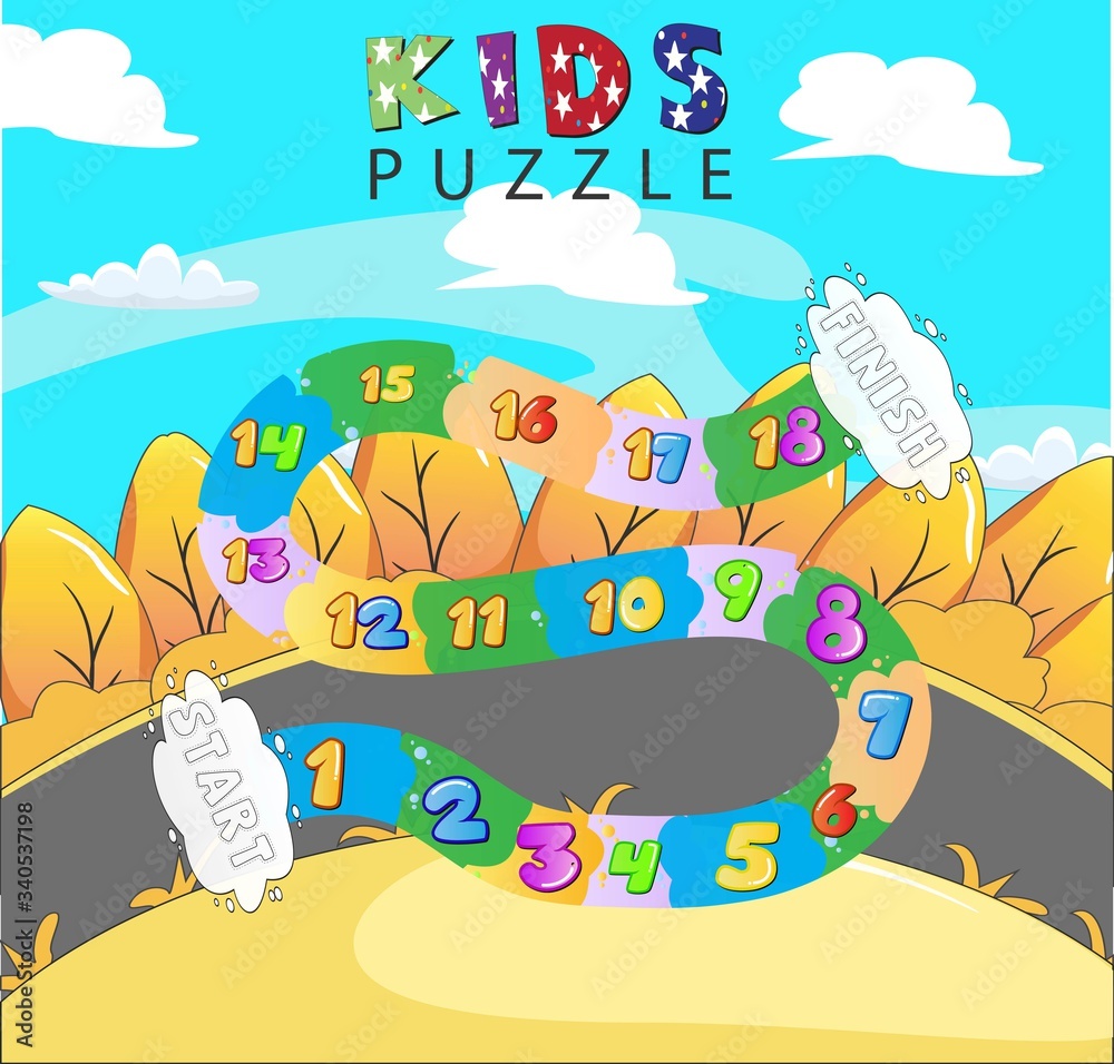 kids puzzle game find the right way with fruits and vehicle