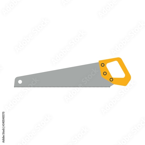 Saw isolated on white background. Construction tool