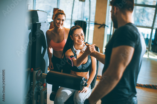 Young woman having exercise...