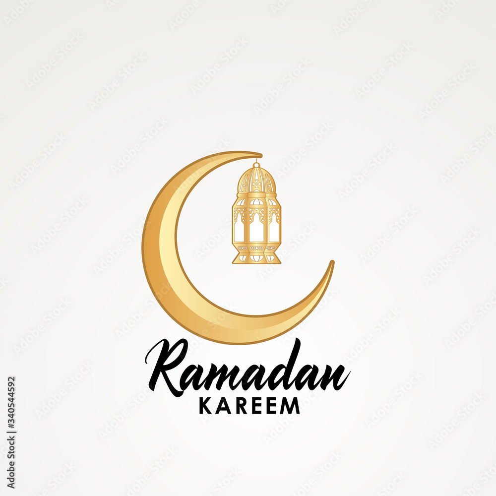 Obraz premium Ramadan Kareem Greeting Vector Design Illustration