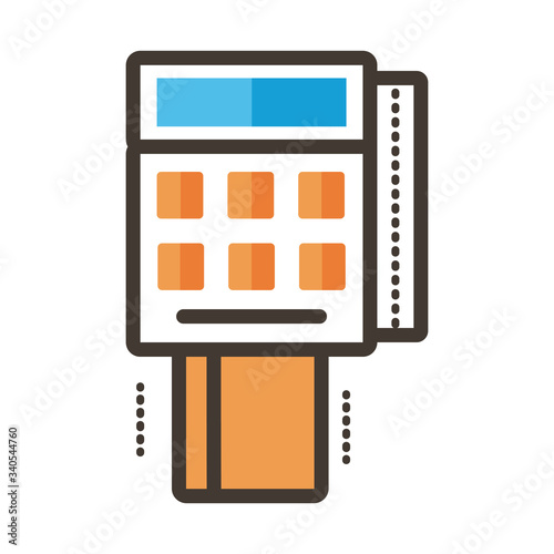 credit card with voucher line and fill style