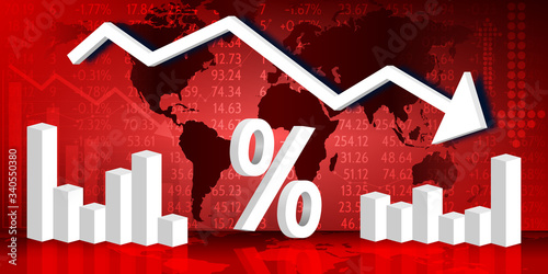 Récession Économique Monde v3 Rouge