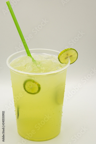 Glass of refreshing lemonade