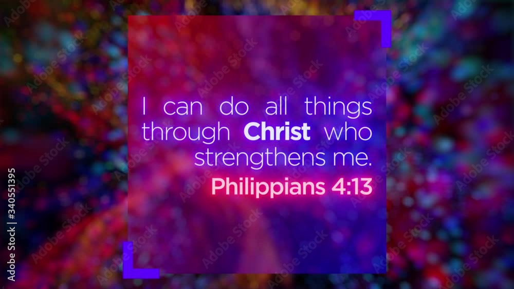 Verse Scripture from Holy Bible - Motion Graphic Abstract Animation Background
