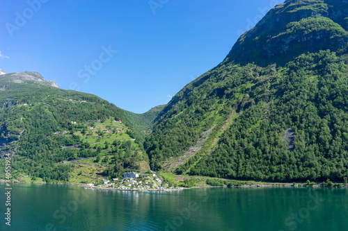 Cruise in Geiranger fjord in Norway