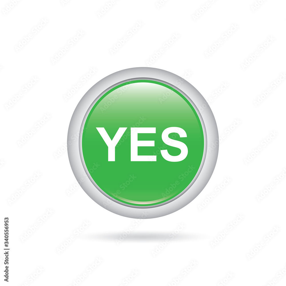Green button icon. Vector design isolated on white background. Green button icon. Vector design isolated on white background.