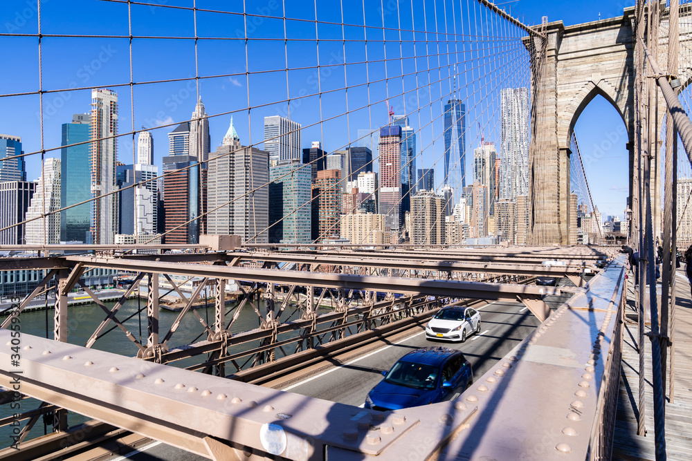 Obraz premium Dolny Manhattan z Brooklynu