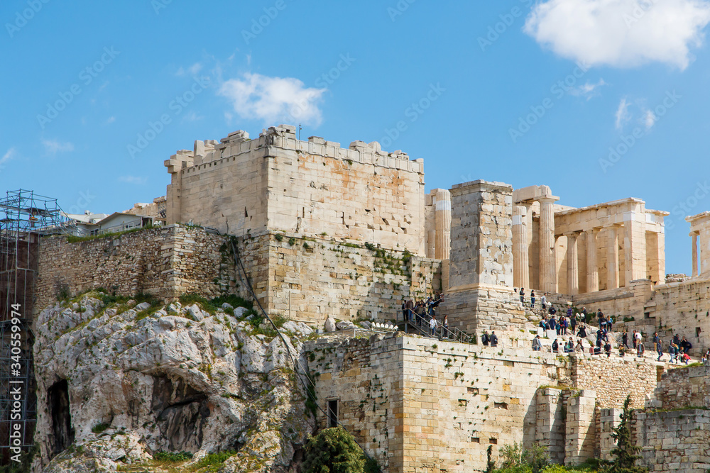 Parthenon temple on the Acropolis of Athens,Greece