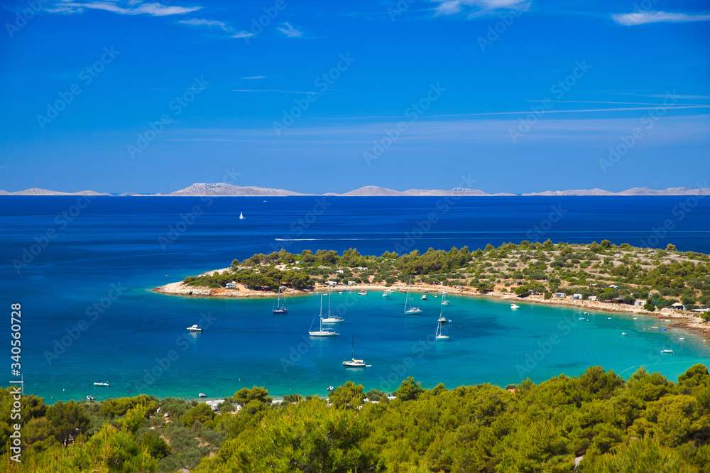 view of the bay of the mediterranean sea in croatia