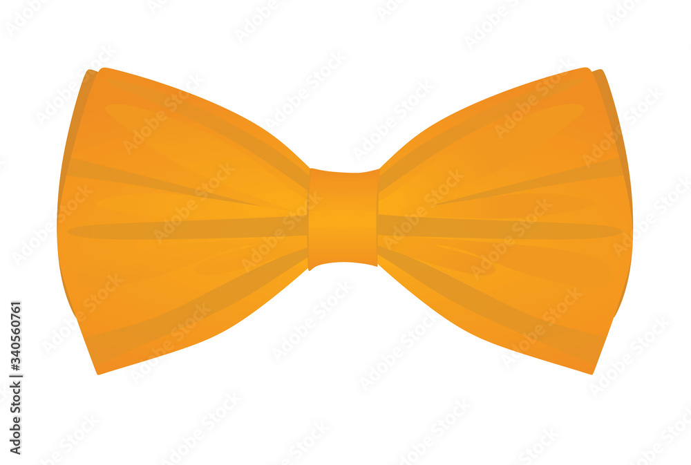 Orange bow tie. vector illustration Orange bow tie. vector illustration