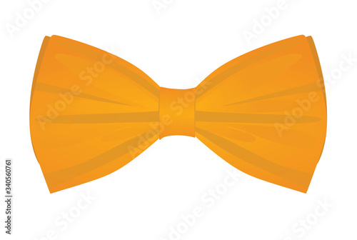 Orange bow tie. vector illustration
