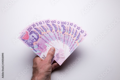 Vászonkép Ukrainian two hundredth hryvnia banknote