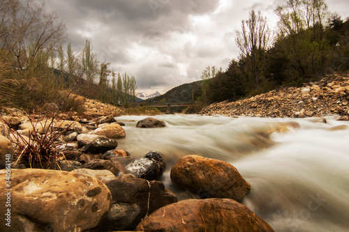 Wild river in Spanish Pyrenees