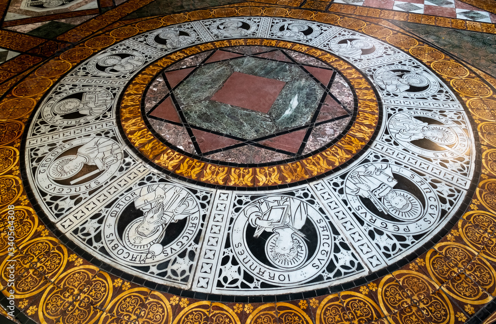 Chester Cathedral Uk floor detail