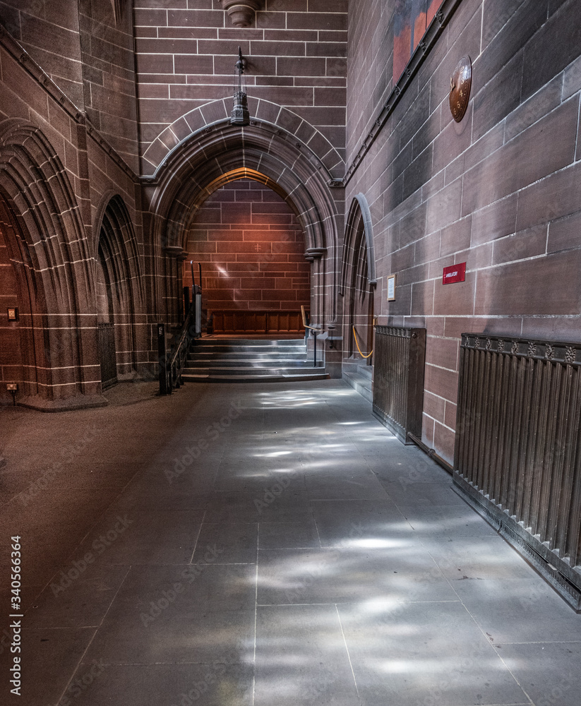 Liverpool Cathedral interior light and shadow