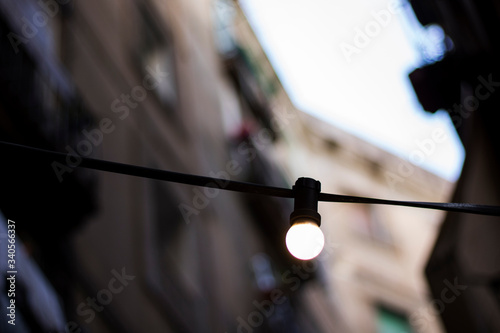 Street light in old town