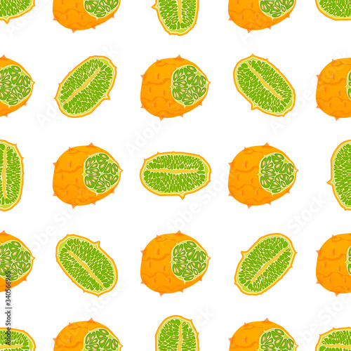 Illustration on theme big colored seamless kiwano