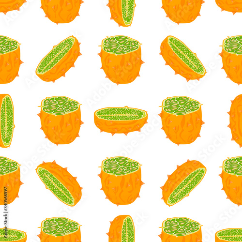 Illustration on theme big colored seamless kiwano