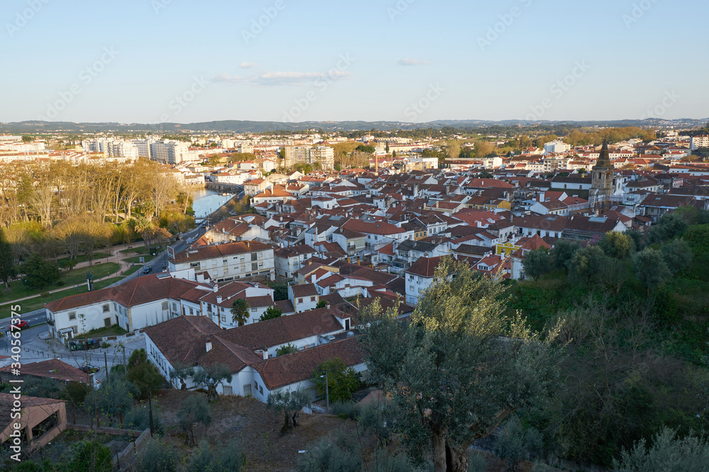 Tomar city view historic buildings in Portugal